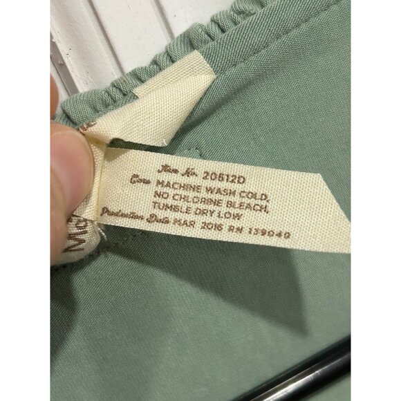 Matilda Jane Ruffled Wrap Dress Green Short Sleeve Cotton Blend Sz Small - Picture 6 of 8
